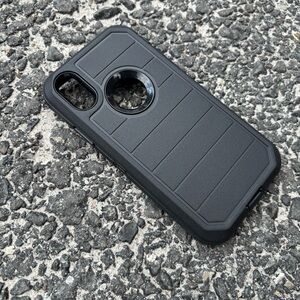 Heavy-Duty Black Shockproof iPhone Case for X/XS